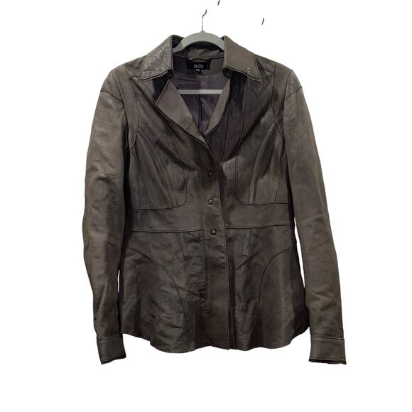 Vintage Stills 100% Lamb Leather Jacket w/ Suede Trim – Size US 8 / EU 40 Medium - Picture 1 of 14